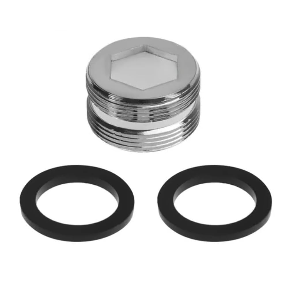 Brass Faucet Adapter, 22mm Male Thread to 22mm Male Thread Tap Joint Connector Faucet Water Purifier Aerator Adapter (Height 13mm)