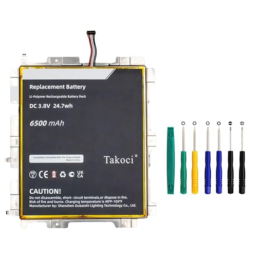 TAWUZUOR Updated 58/000/280 295/5C7 high Capacity Battery for K+F HD 10.1 9th M2 V/ 3R5 3.8V 6300 mah