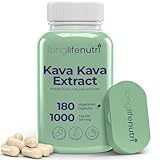 Kava Kava Extract - 1000mg Per Serving from Piper Methysticum Root, Natural Herb Formula for Mood Relaxation Support and Calm Clarity, 180 Vegetarian Capsules, Made in USA, 3 Month Supply