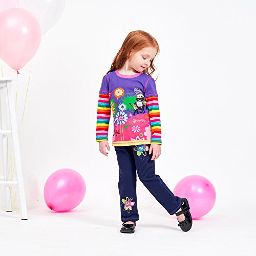 Vikita Girls Shirts Winter Long Sleeve Graphic T Shirts Casual Tops For Toddler Girls #TOP4