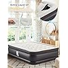 BUPPLEE Air Mattress w/Built-in Electric Pump, Inflatable Air Bed, Durable, Suitable for Camping, Family Guests and Portable Travel, with Storage Bag, Easy to Inflate/Quick Installation