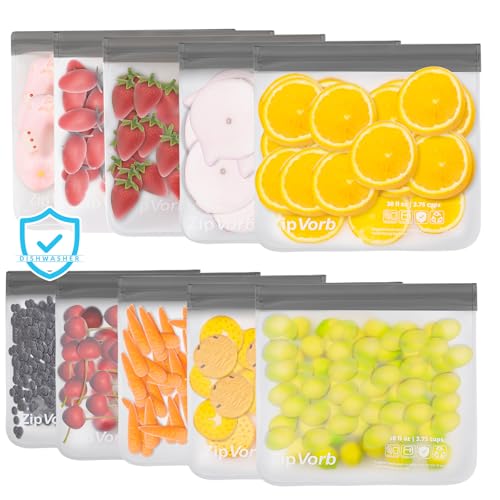 10-Pack Reusable Sandwich Freezer Bags - BPA-Free