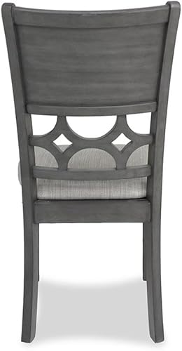 Miniatura 11 de New Classic Furniture Mitchell - Juego de comedor de 5 piezas con 1 mesa y 4 sillas, color gris Gris,marrón cereza,Beige y