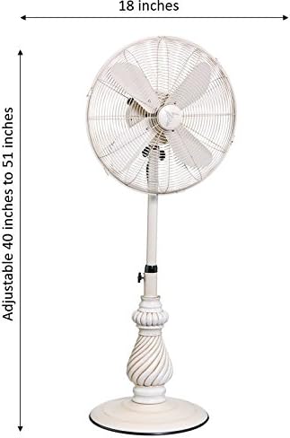 DecoBREEZE Providence Pedestal Standing Fan with dimensions