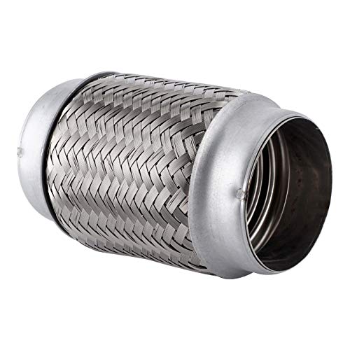aqxreight Tube flexible d'échappement,Tuyau d'échappement tressé 6 x 3 pouces accessoire de remplacement de tube flexible d'échappement en acier inoxydable matique Tuyau d'échappement flexible ondulé