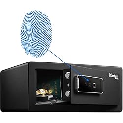Caja Fuerte Biometrica Master Lock LX110BEURHRO Caja De Seguridad Biométrica para objetos de valor, Negro, 19,5 x 43 x 37 cm