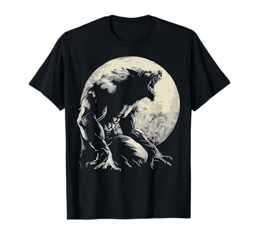 Werewolf Wolf Howling Moon Halloween Alpha Male T-Shirt