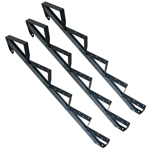 Montants d'escalier bois anthracite pour relier une terrasse moderne au jardin