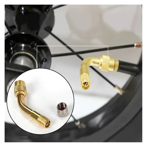 Adaptador de Válvula para Bicicleta con Tubería de Extensión, 45/90/135 Grados para Inflado de Neumáticos de Motocicleta y Bicicleta miniatura 5