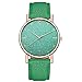 LYDPT Luxusfrauen Watch Unisex-Sterne Sternenry Matt-Gürtel-Uhr-Damen mit römischer Waage-Lederuhr (Color : Green)