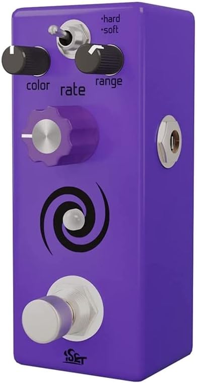 ISET Analog Galaxy Flanger Pedal for Electric Guitar Bass True Bypass - (Color: Purple)