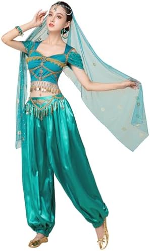 Arabian Jasmine Costume Women Princess Dress Up Halloween Outfits