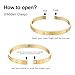 GILIEYER Clover Stainless Steel Bracelet, Cross Bracelets Cubic Zircon Filled Gold/Silver/Rose gold Love Bracelet Gold Jewelry for Women (19, Clover-Gold)