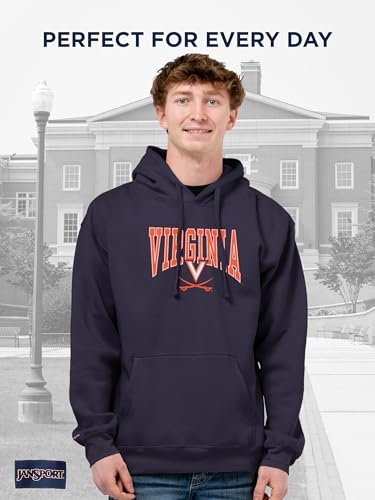Image of JanSport NCAA Officially Licensed Rival Hoodie, Long Sleeve Unisex Sweatshirt, Cotton-Polyester Blend, Double-Layered Hood