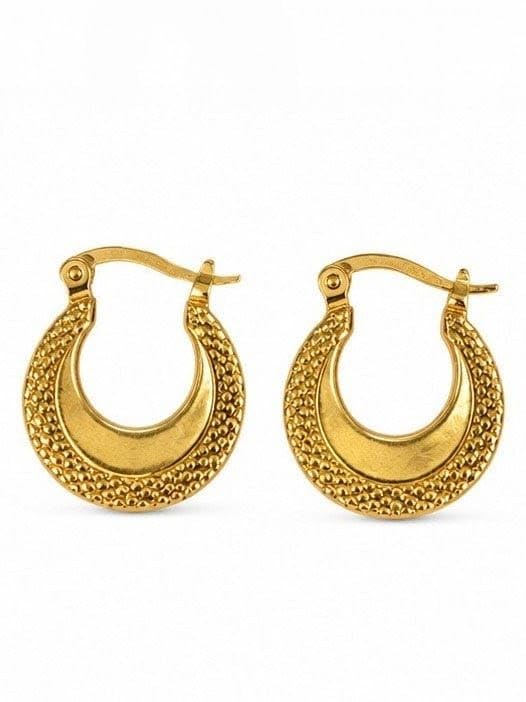 sovrika Gold Tone Bali Earrings for Men & Women | Punjabi Singer Style Hoop Bali | Traditional Textured Round Earrings | Lightweight Fashion Jewelry-picture-50