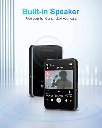 joliker MP3 Player with Bluetooth 5.0, Portable HiFi Lossless Sound Music Player with Speaker, FM Radio, Voice Recorder, E-Book, 2.4 Inches Full Touchscreen, Supports up to 128GB TF Card