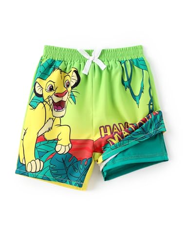 Disney Lion King Baby Boys Rash Guard Swim Trunks Compression Liner Summer Sea Simba Playwear Swim Shorts UPF 50+Swimming Trunks Surf Bathing Suit Kid Swimsuit Swimwear Green Board Shorts 12-18 Month