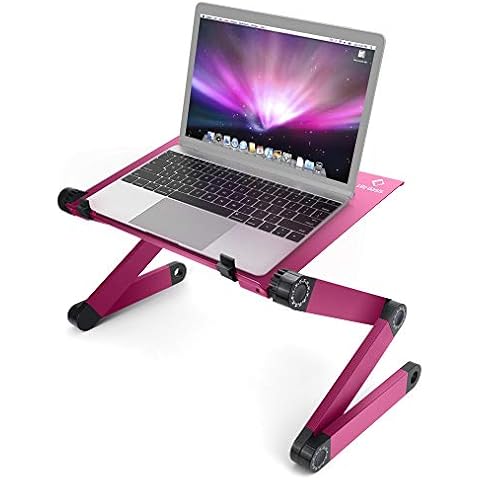 Laptop Stand Adjustable Foldable Desk Table, LifeBasis Portable Laptop Desk Pc Desk Computer Laptop Table Sofa Bed Stand for Notebook MacBook Lightweight Aluminum Vented Ergonomic Laptop Table Desk Cover