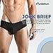 Rounderbum Men’s Lift Tech Jock Brief – Black, X-Large | Men’s Butt Lifting Underwear with Hidden Bands, Supportive Jock Brief Style, No Padding, 1-Pack, Sizes S–XL