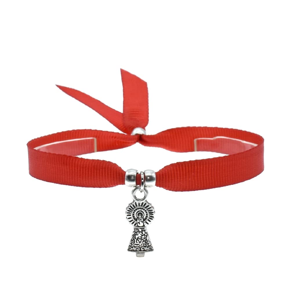 BDM Marico Blue Fabric Virgen del Pilar and Spanish Flag Bracelet for Men and Women