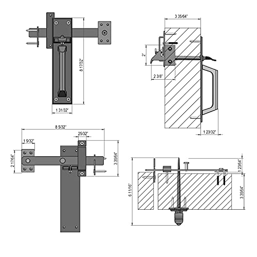 Jubest Heavy Duty Gate Latch, Two Sided Gate Latch, Gate Latches For Outdoor Fence, Wooden Gates, Pool Gate, Backyard, Garden #TOP4