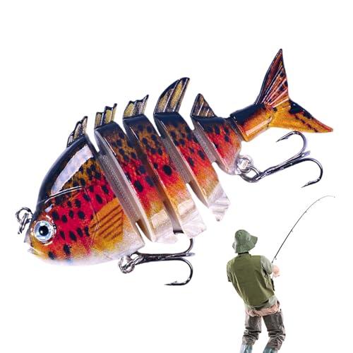 Swimbestes for Bar Lurs - Lurs de lanzamiento lento articulado, imitación realista de pez nadando, cebo versátil para agua y agua salada, ideal para atraer bares y otros depredadores