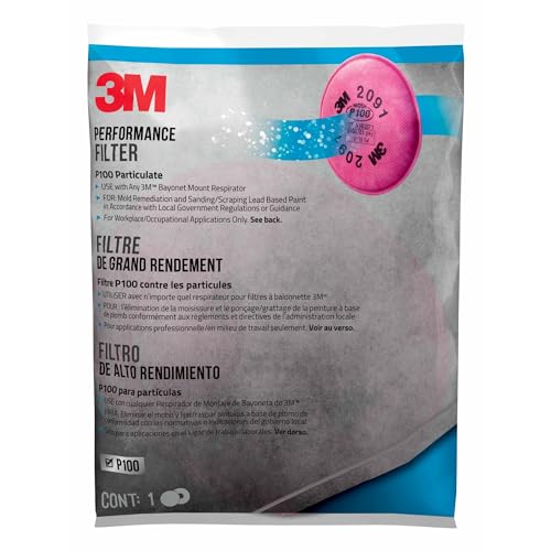 Image of 3M 2091 6000 Series NIOSH Approved 2091 P100 Respirator Filter, 2/Pack