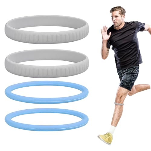 VYNZOR 4 Piezas de Correa de Soporte para Tendón Rotuliano, Banda de Silicona para Rodilla Correa de Rótula Flexible para Rodilla Correa de Tendón Rotuliano para Correr Baloncesto Deportes