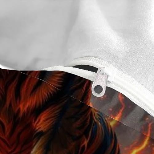 Housse de couette double Golden Tiger en microfibre imprimé 3D avec taies - 5
