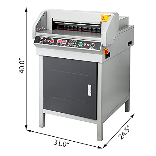 Mophorn Electric Paper Cutter 450mm 17.7 Inch Paper Cutter Guillotine Numerical Control Automatic Digital
