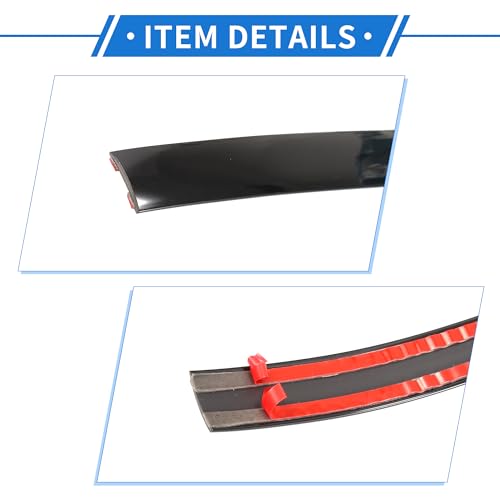 VekAuto Window Trim Strip Kit 1" 25mm Width 16Ft 5m Universal for Exterior Car Bumper Door Body Self Adhesive Scratch-Proof Decorative Sticker Plastic Gloss Black by VekAuto - Image 5