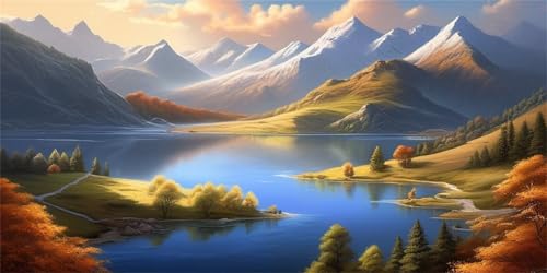 Diamond Painting Grand Format 40x80 Paysage Lac Broderie Diamant