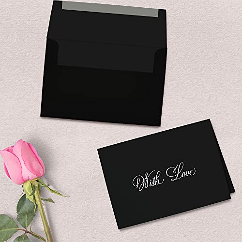 Desktop Publishing Supplies 5" X 7" Heavyweight Black Greeting Card Sets - 40 Cards & Envelopes #TOP2