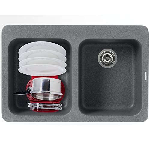 Kitchen Sink Rack For Bottom Of Sink. Small Size In Sink Dish Drainer For Round Plates. Inside Sink Dish Drying Rack For Homes, Apartments, Office, Rv's, Campers Sinks. Keeps Countertop Tidy Clean Dry #TOP2