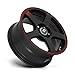 Motegi MR116 FS5 15X6.5 4X100/4.5 5.32 40mm MATTE BLACK W/RED STRIPE - MR11656598740