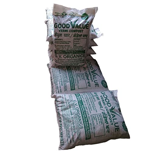 GOOD VALUE Vermicompost 5 Kg (4 Kg + 1 Kg (25% Extra)) 'Natural Bio Manure' Balanced & Exceptionally Rich In Nutrients For Any Type Of Plants, Trees And Crops., Granules 9 41TInhlrYPL