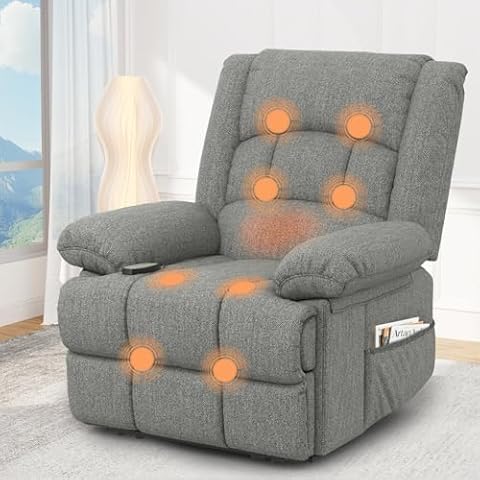 Srfzluxy Recliner Armchair Recliners with Massage & Heat Cover