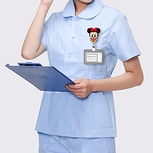 Finex 4 Pcs Set Mickey Mouse Minnie Mouse Winnie The Pooh Tigger Retractable Badge Holder Id Badge Reel Clip On Card Holders #TOP4