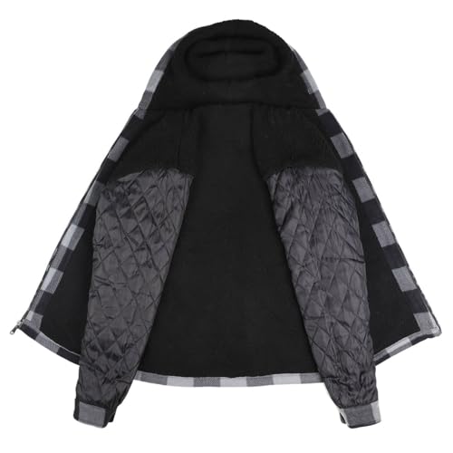 LeeHanTon Hoodies for Men Winter Warm Heavyweight Sherpa Lined Fleece Zip Up Hoody Jacket4