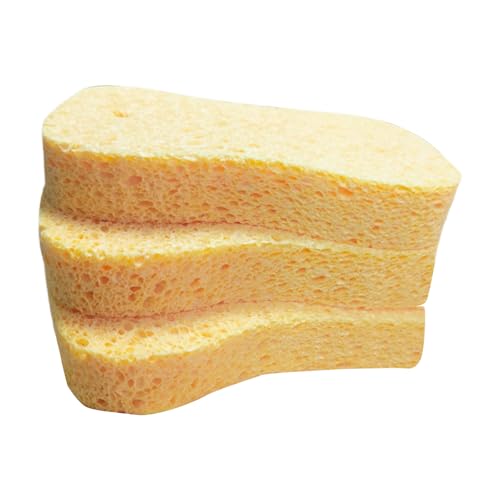 DAWCBVJQ Esponjas Naturales para Platos - Esponjas para Lavar Platos,Juego De 3 Unidades Absorbentes para Y Eliminar Suciedad En Hogar Cocina Coche Baño