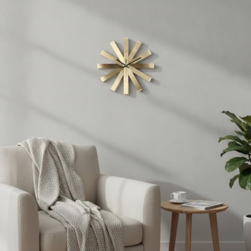 Horloge murale soleil design géométrique noir moderne pour entrée - 6