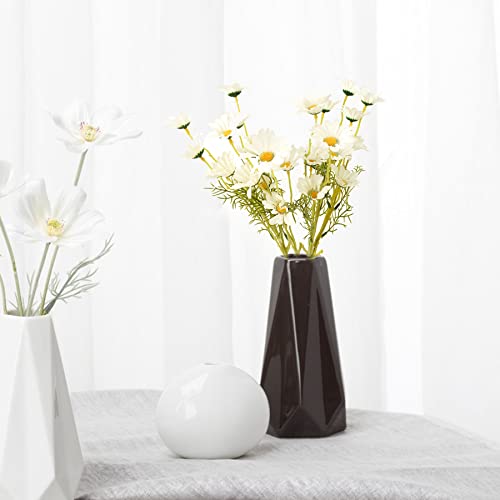 Haiops Artificial Daisy Flowers 6 Bundles 21” Faux Silk Daisy Flowers With Stems For Home Garden Vase Décor (White) #TOP2