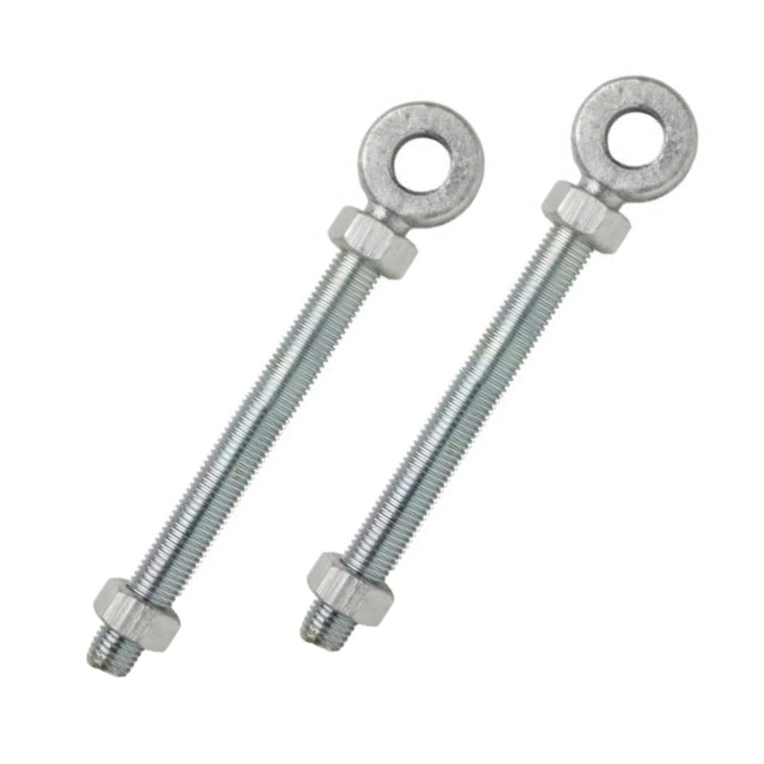 Adjustable Galvanized Eye Bolts - Heavy-Duty Steel Eye Bolts in 100mm/150mm to Fit 12/16/19mm Pins - Corrosion-Resistant for Lifting, Rigging & Industrial Use (19 x 150mm)