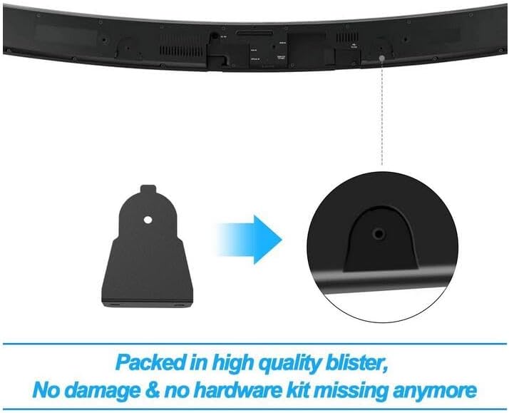 Coyktonty Metal Wall Mount Bracket for Samsung Curved Soundbar AH61-03943A Speaker,Wall-Mounted Sturdy Metal Mount （1 Pair）