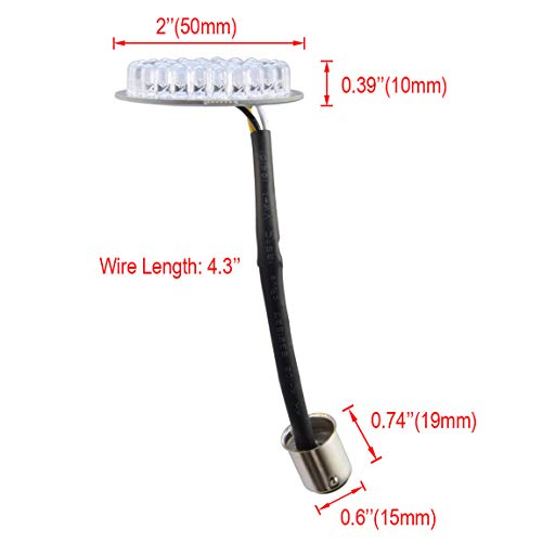 PBYMT Turn Signal Light LED Bulb 1157 Front Rear Running Tail Light 2 Inches Bullet Style Compatible for Harley Touring Road King Street Electra Glide 1986-2020