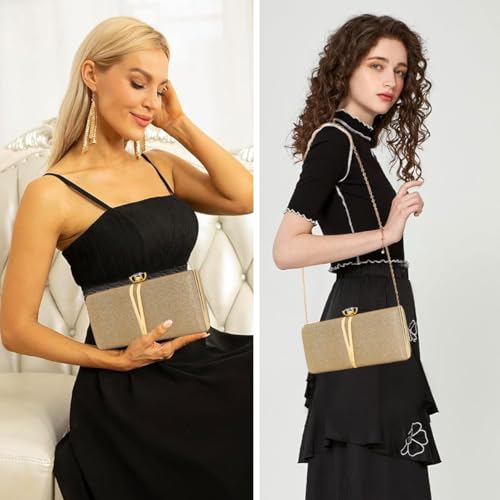 Image of PALAY Sling Bag for Woman Small Evening Purse Handbags Soft Leather Ruched Bag Bridal Clutch Party Prom Crossbody Purses