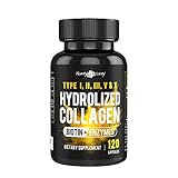 Multi-Collagen Peptides I, II, III, V, X (Marine, Bovine, Chicken Eggshell, Grass Fed Gelatin) -...