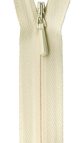 Fermeture éclair invisible crème 14" pour coudre des coussins et du linge de maison