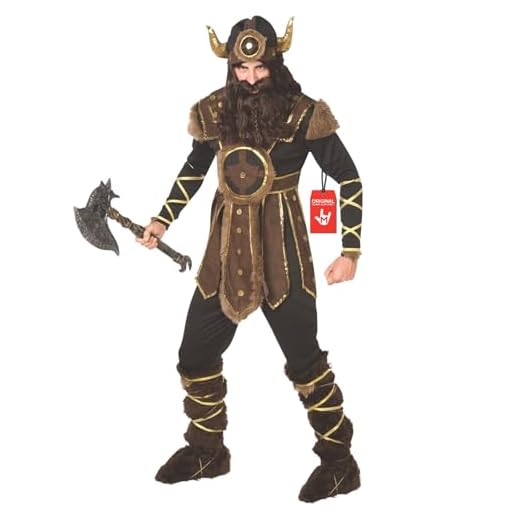 Morph Disfraz Vikingo Hombre, Disfraz Vikingo Adulto, Traje Vikingo Hombre, Vikingo Disfraz Hombre, Disfraz Guerrero, Disfraz Carnaval Hombre - L