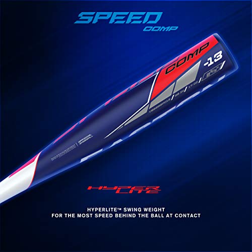 Easton Speed Comp -13 Usa Youth Baseball Bat, 2 5/8 In Barrel, 28 In / 15 Oz, 2021, 1 Piece Composite, Hyperlite Composite - Fastest Swinging Youth Bat, Carbon Zero Vibration Handle, Speed Cap #TOP2
